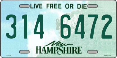 NH license plate 3146472