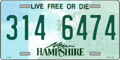 NH license plate 3146474