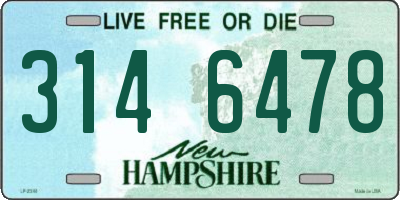 NH license plate 3146478