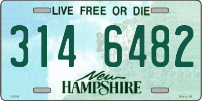 NH license plate 3146482