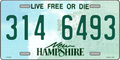 NH license plate 3146493