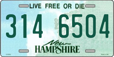 NH license plate 3146504