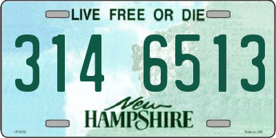 NH license plate 3146513