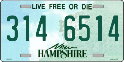 NH license plate 3146514