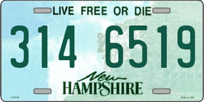 NH license plate 3146519