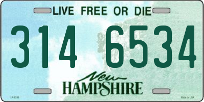 NH license plate 3146534