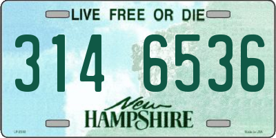NH license plate 3146536
