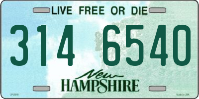 NH license plate 3146540