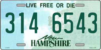 NH license plate 3146543