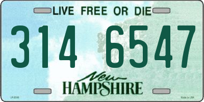 NH license plate 3146547