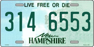 NH license plate 3146553