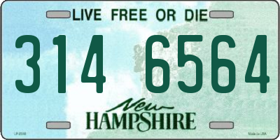 NH license plate 3146564