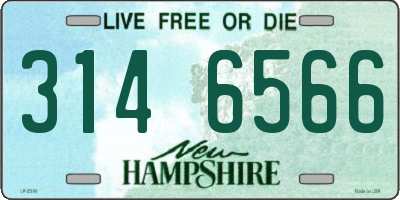 NH license plate 3146566
