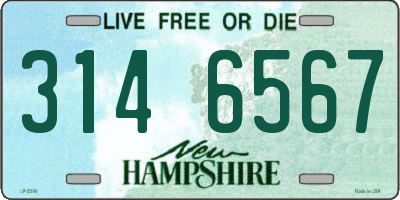 NH license plate 3146567