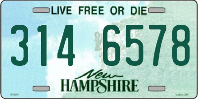 NH license plate 3146578