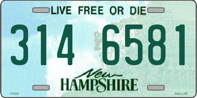 NH license plate 3146581