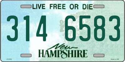 NH license plate 3146583