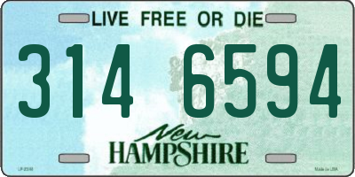 NH license plate 3146594