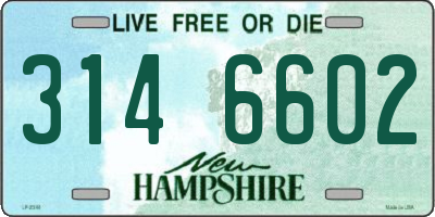 NH license plate 3146602