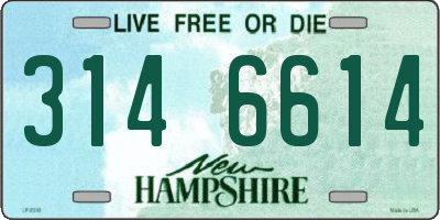 NH license plate 3146614