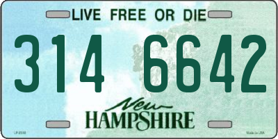 NH license plate 3146642