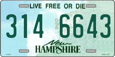NH license plate 3146643