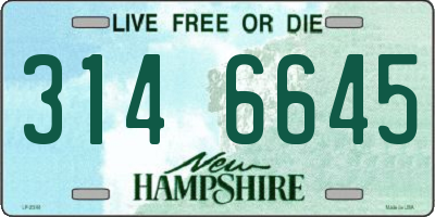 NH license plate 3146645