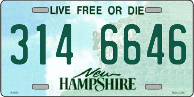 NH license plate 3146646