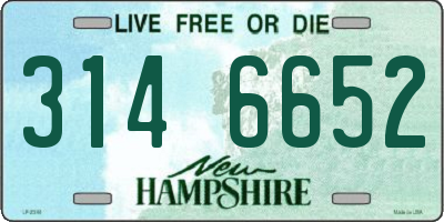 NH license plate 3146652