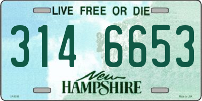 NH license plate 3146653