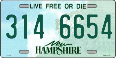 NH license plate 3146654