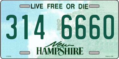 NH license plate 3146660