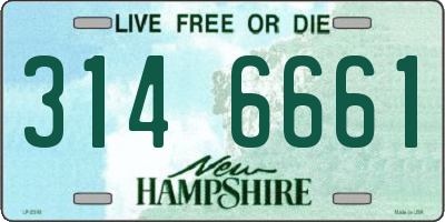 NH license plate 3146661