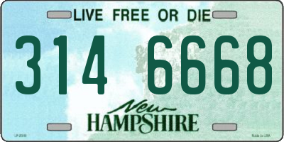 NH license plate 3146668