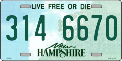 NH license plate 3146670