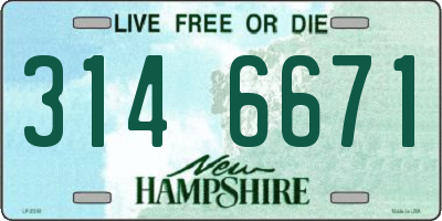 NH license plate 3146671