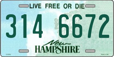 NH license plate 3146672