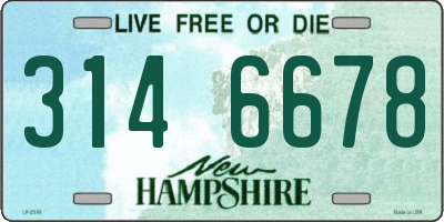 NH license plate 3146678