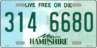 NH license plate 3146680