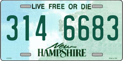 NH license plate 3146683