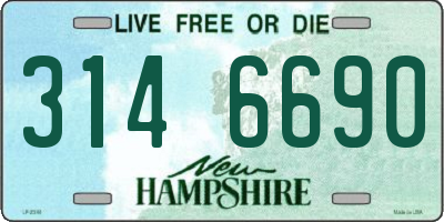 NH license plate 3146690