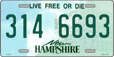 NH license plate 3146693