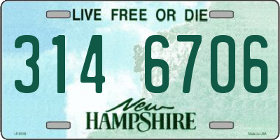 NH license plate 3146706