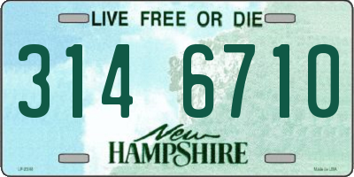NH license plate 3146710