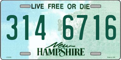 NH license plate 3146716