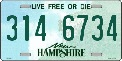 NH license plate 3146734
