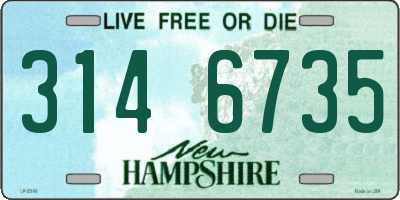 NH license plate 3146735