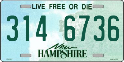 NH license plate 3146736