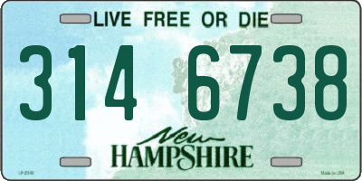 NH license plate 3146738