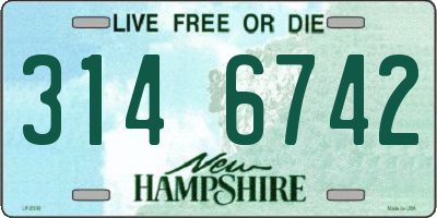 NH license plate 3146742